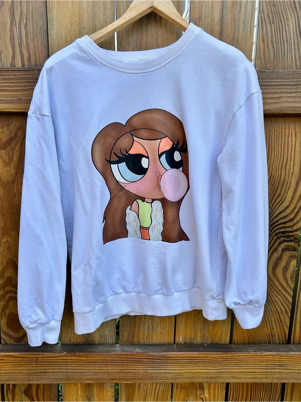 SHEIN X SXV 'Bubblegum Girl' Seeatshirt Y2K Aesthetic Drop Shoulder
Oversized